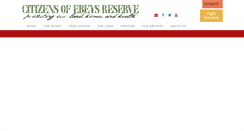 Desktop Screenshot of citizensofebeysreserve.com